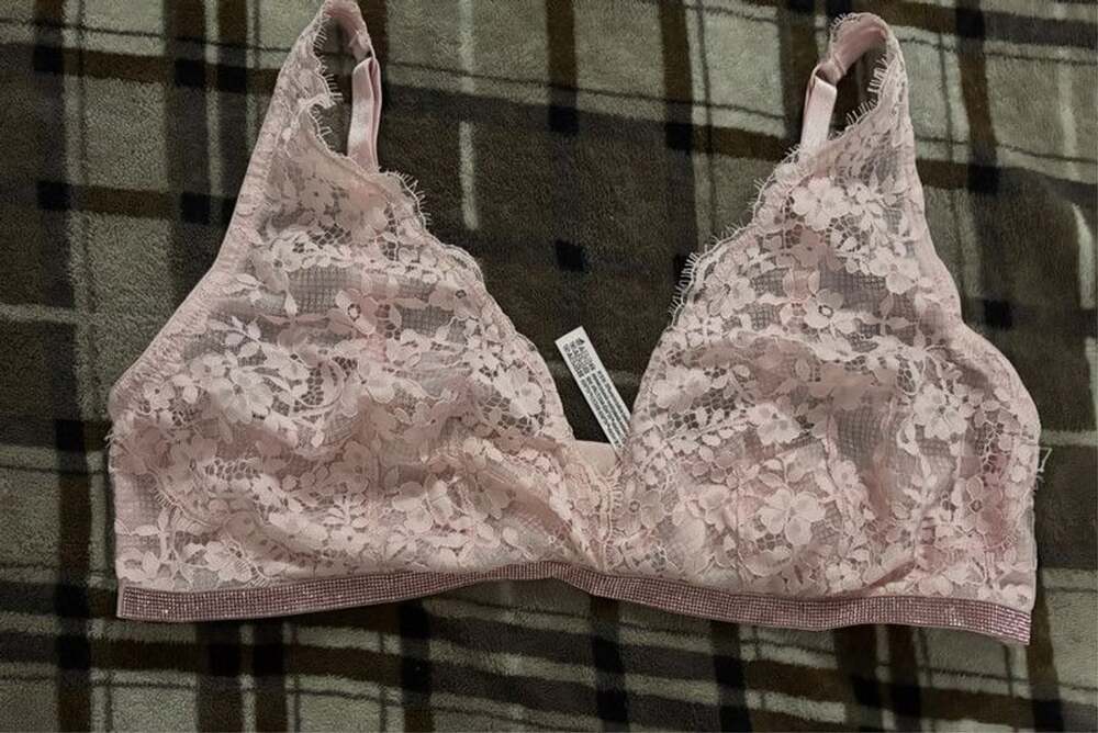 Dream Angels pink lace bling bra XL